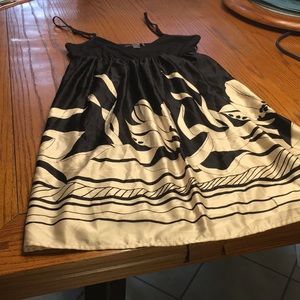 Twenty One Black and Tan silk skirt dress
